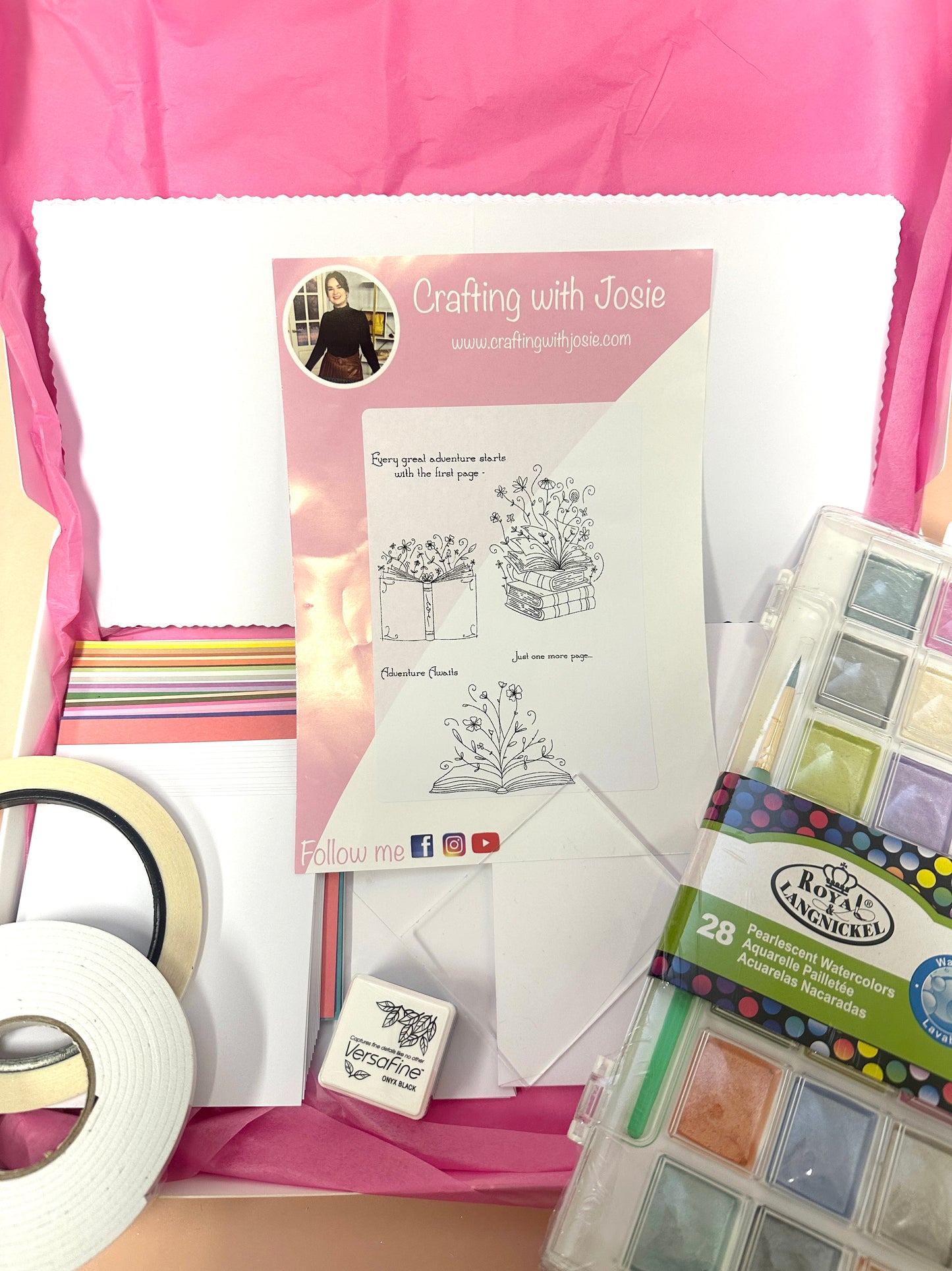 Card Making Box Kit! - Floral Books - WITH PEARLESCENT PAINTS