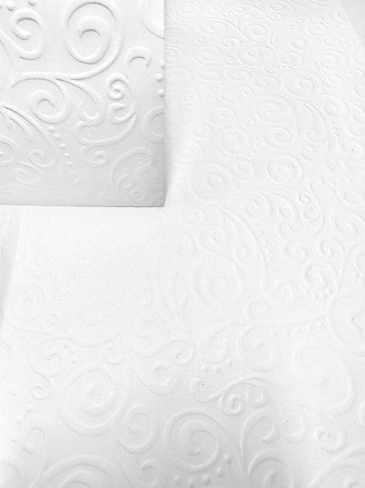 Crafting with Josie - 10 Sheets of A4 White embossed Swirls Print Card 250gsm