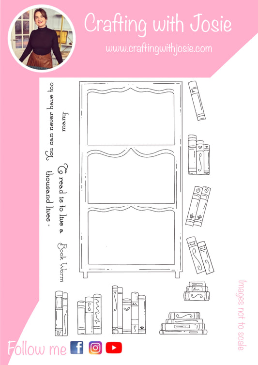 Crafting with Josie - Build a bookshelf stamp set