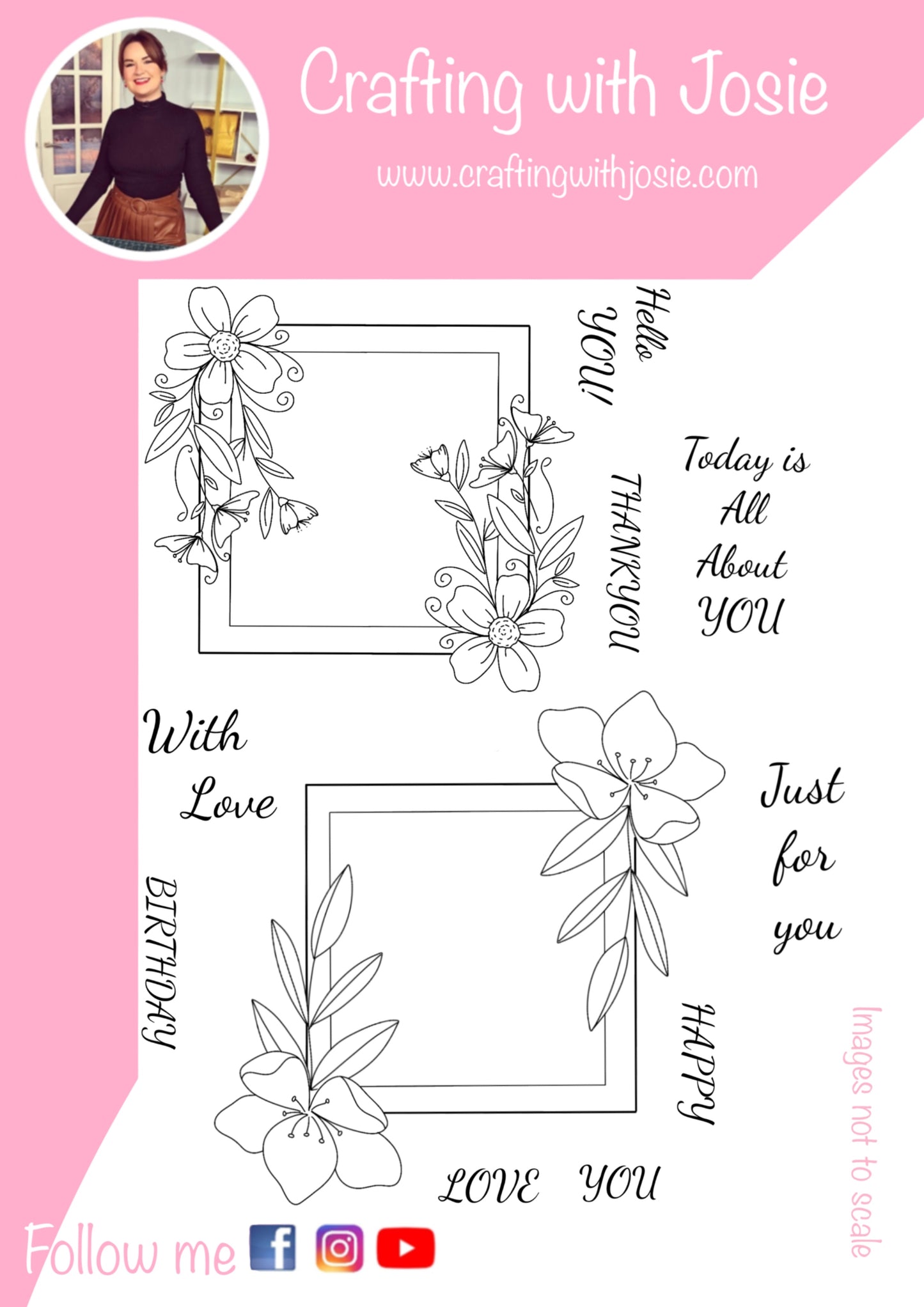 Crafting with Josie - chatty Tuesdays - flowery frames