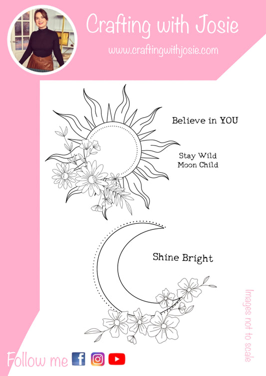 Crafting with Josie - Chatty Tuesday- Sun and moon Stamp set