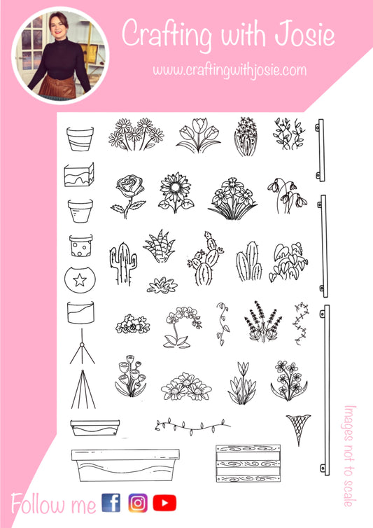 Crafting with Josie - Build a Floral Shelf Stamp Set