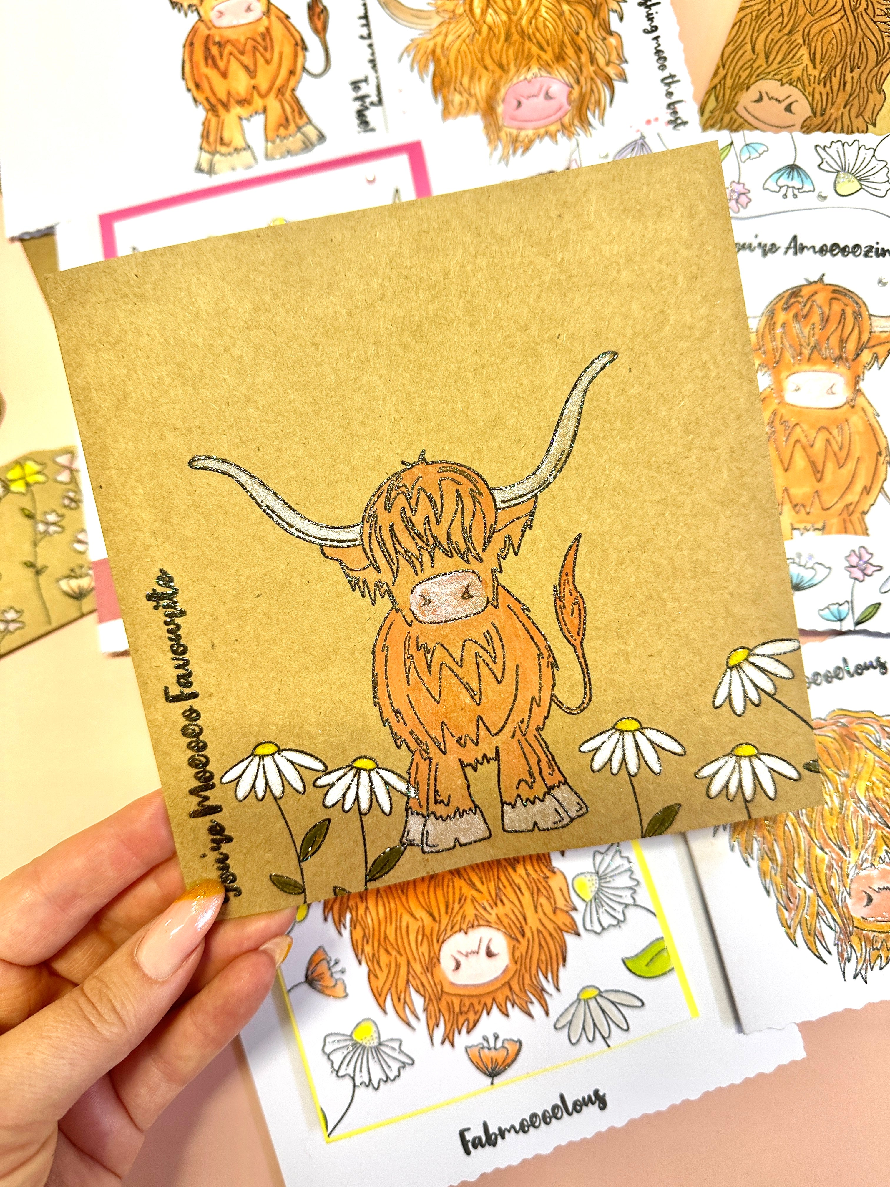 Crafting with Josie Highland Cow Stamp Set