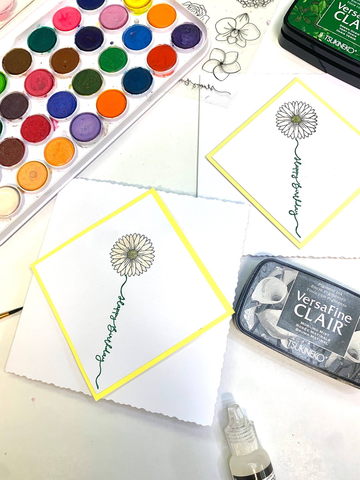 Flower Heads and Sentiments Stamp Set