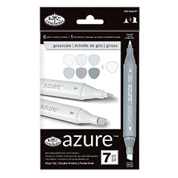 Royal & Langnickel - Dual Tip Alcohol Markers - Set of 7 - Grayscale Shades